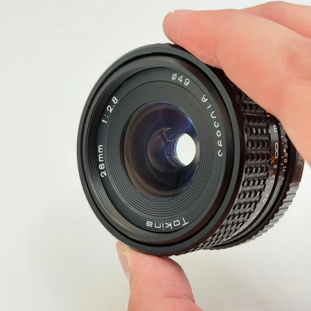 Tokina 28mm f2.8 Wide Angle Prime Lens Minolta MD Mount Japan 49mm UV Filter